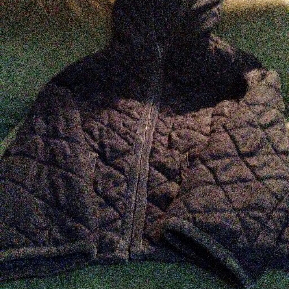 Navy Blue Girls Quilted Jacket